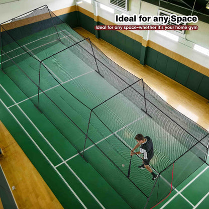 Baseball Batting Cages for Backyard with Net and Frame, 30FT/40FT Batting Cage for Baseball and Softball, Integrated Gate Net Design