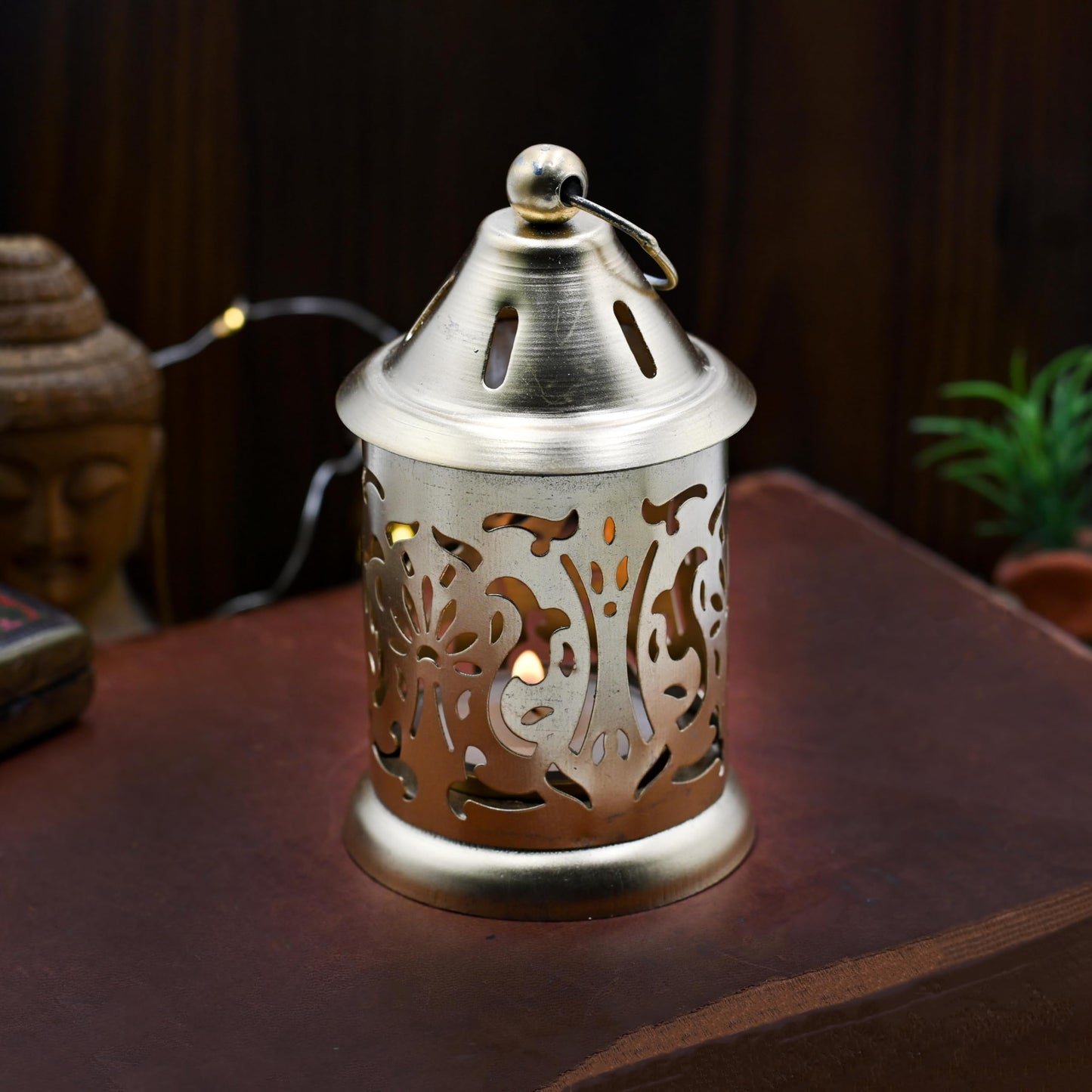 IGH Elegant Iron Tea Light Lantern | Diwali & Christmas Decor | Birthday Gift | Gift for Her | Hanging Candle Holder (20)