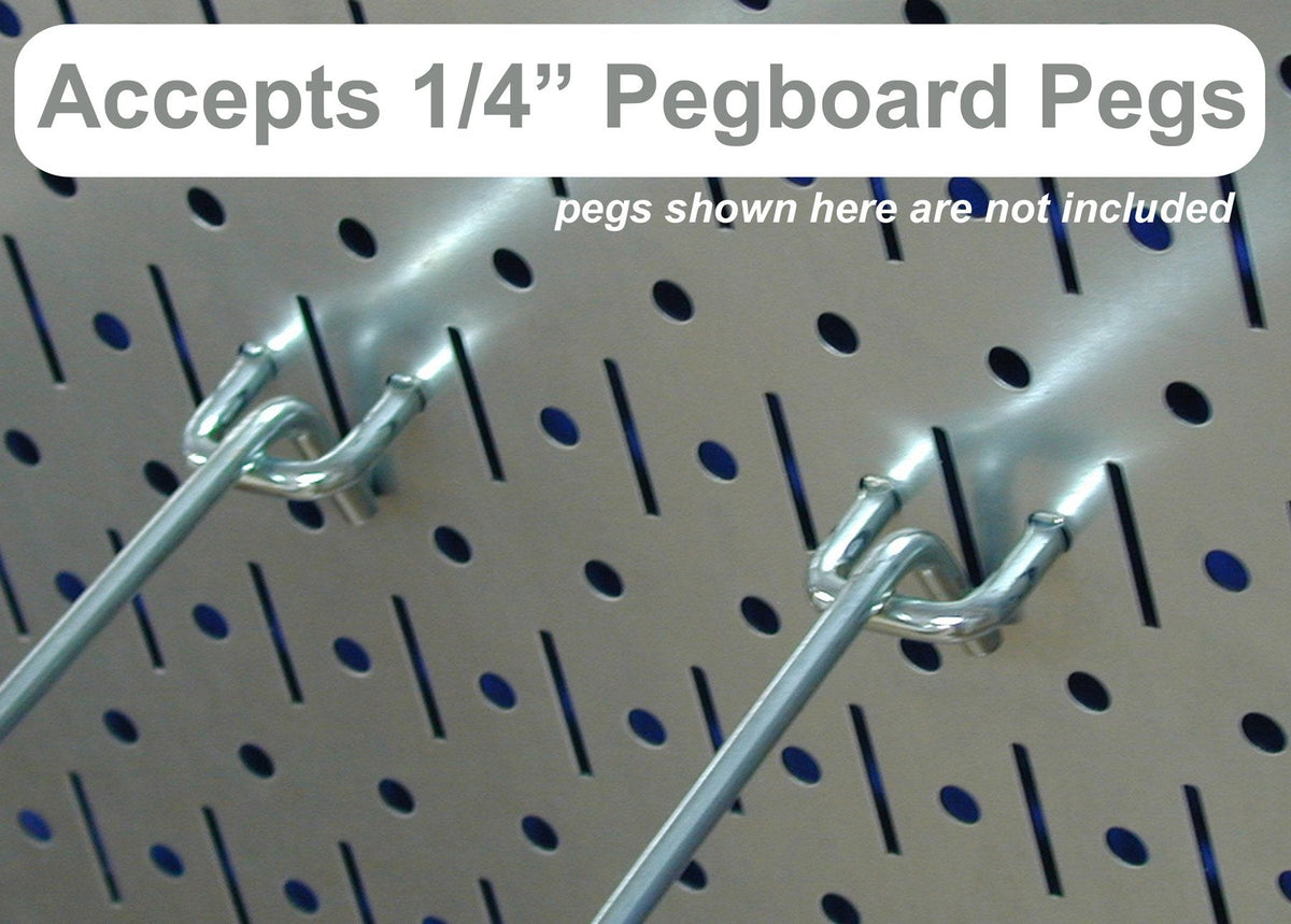 Wall Control Pegboard Rack Home & Garage Tool Storage & Organization White Metal Pegboard Pack - Two 32-Inch x 16-Inch White Steel Peg Board Panels