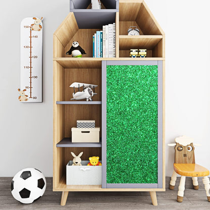 FunStick 15.8"x240" Irish Green Glitter Peel and Stick Wallpaper Self Adhesive Green Glitter Contact Paper Waterproof Decorative Sparkle Glitter Wallpaper Stick and Peel for Walls Cabinet Crafts Shelf
