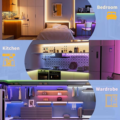 PAUTIX RGBW 2700K COB LED Strip Light 24ft/7.5m,UL Listed 24V Color Changing Tape Lights with 896LEDs/m Multicolor Flexible for TV,Bedroom,Party DIY Decoration(Power Supply & Controller Not Included)