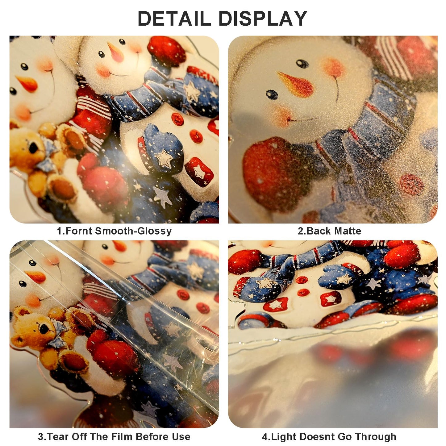 Christmas Ornament Acrylic Suncatcher Window Hanging Wall Decor for Indoor Outdoor Doors Home