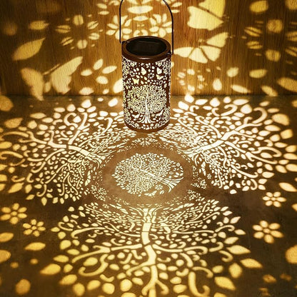 Fabuday Tree of Life Outdoor Solar Lantern Waterproof - Hanging Solar Power Lights Led for Outside, Garden Decor for Patio, Porch, Balcony, Yard and Deck, Gardening Decorations Gifts for Women Mom