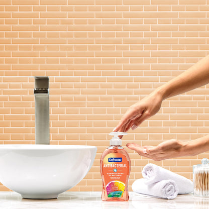 Softsoap 44571 Antibacterial Hand Soap, Crisp Clean, 11 1/4 oz Pump Bottle, 6/Carton