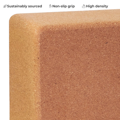 Zen Place Cork Yoga Blocks 2 Pack – High Density Natural Cork Blocks for Yoga, Pilates, Stretching, Balance & Flexibility