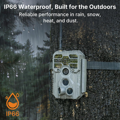 GardePro A80 WiFi Trail Camera (Non-Cellular), 4K Video & 64MP Photo, Live View, No-Glow IR Night Vision, Motion Detection