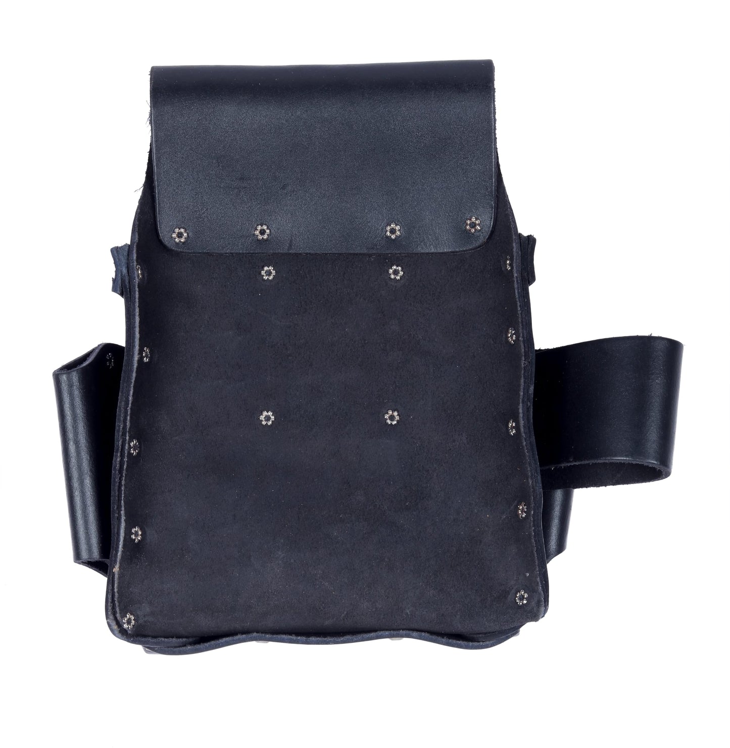 VEEKAY Tool Pouch for Electricians - 10 Pocket Leather Organizer for Electricians, Carpenters & Construction Workers, Professional Leather Tool Pouch, Durable, Professional Heavy Duty Pouch - Black