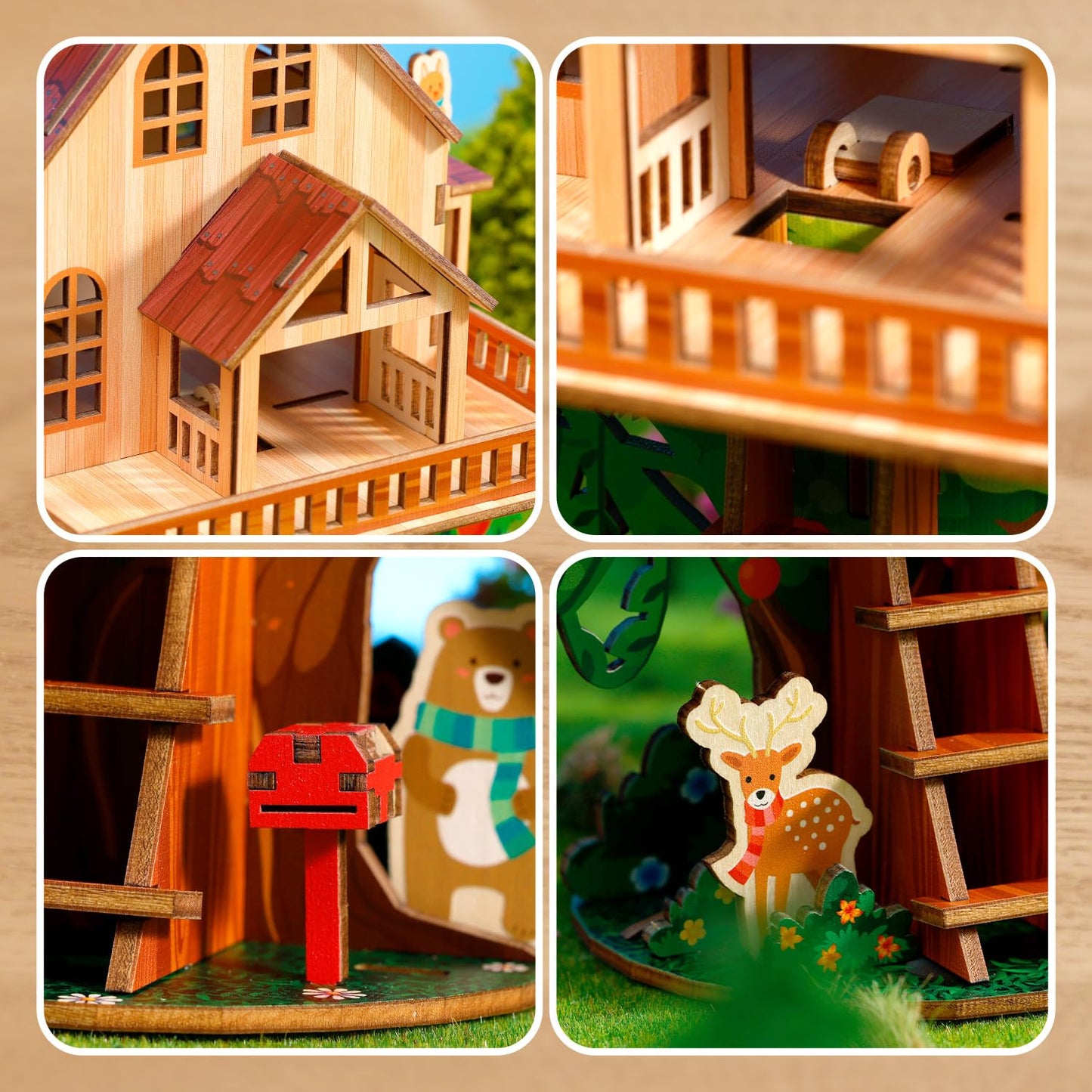 3D Wooden Puzzles for Adults Apple Treehouse – Fantasy Forest Building Kit, Fun Creative Craft & Room Decor Gift for Friends