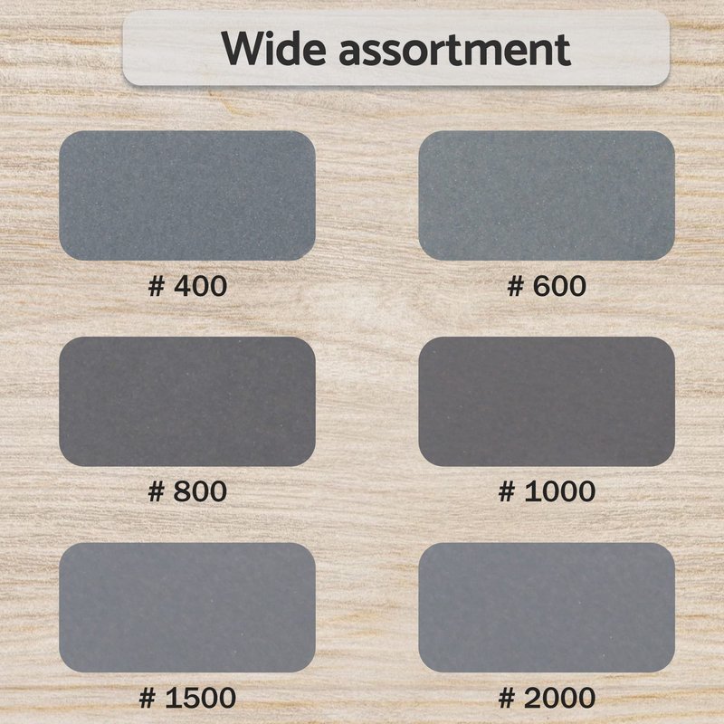 5 inch Wet Dry Sanding Discs Hook & Loop 60 pcs, 400 600 800 1000 1500 2000 Grit Silicon Carbide Orbital Sander Sandpaper, Assortment with Tack Cloth, for Automotive Wood Metal by S&F STEAD & FAST