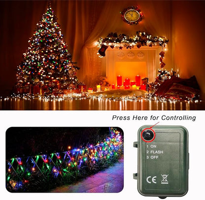 Colorful Battery Powered String Lights, 4 Pack Total 66.6 FT 200 LED String Fairy Lights Indoor Outdoor Christmas Decoration, Twinkle Fairy Light for Party Room Classroom Xmas Tree Party Decor