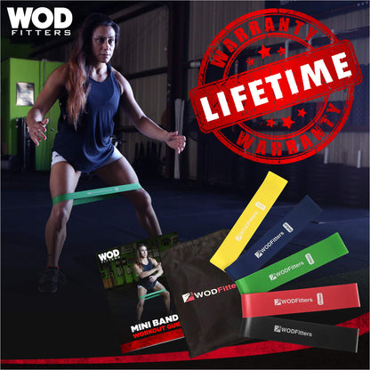 WODFitters Bandelicious Mini Bands Set - 4 Exercise Workout Resistance Bands - Exercise Loops - Workout Flexbands for Stretching, Physical Therapy, Rehab, Home Fitness and Muscle Activation