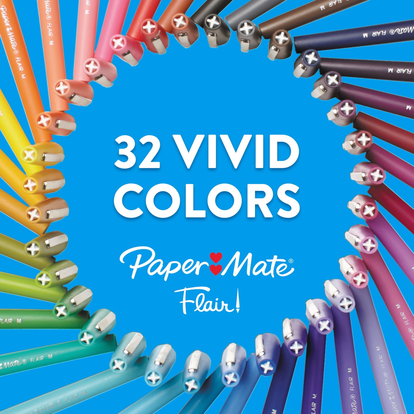 Paper Mate Flair Felt Tip Pens, Medium Point (0.7mm), Vivid Purple, 12 Count - For Teachers, Students, Classroom Use, Note-Taking, Arts & Crafts