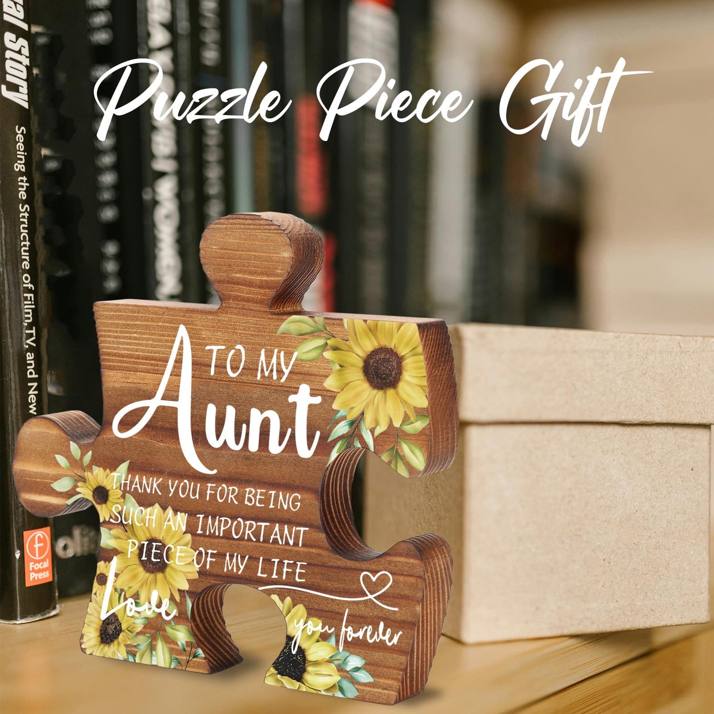 Little Reminders Wooden Puzzle Plaque Sign, Inspirational Desk Decor with Positive Quotes, Motivational Gift for Women Men, Encouragement Office Tabletop Keepsake, Birthday, Christmas, Self Care PD024