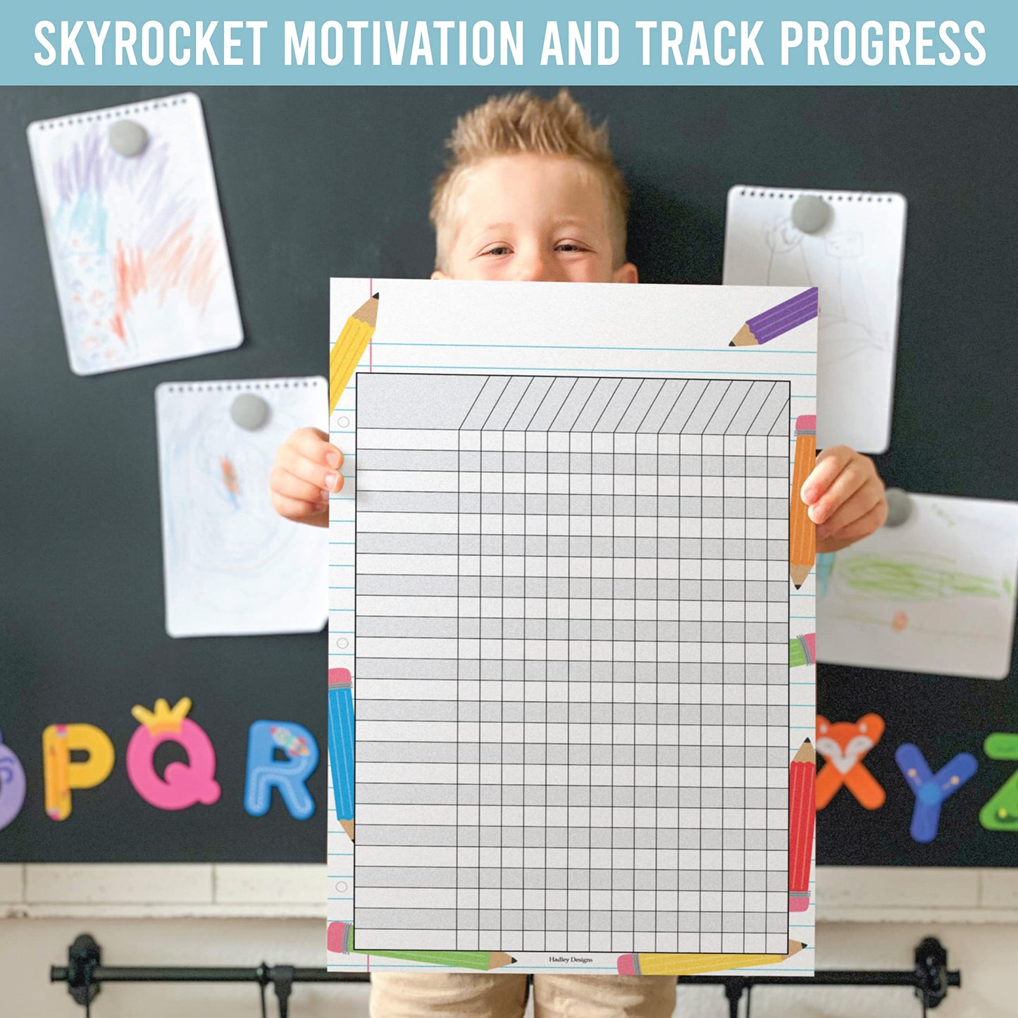 Attendance Chart for Classroom Management - 4 Incentive Chart for Classroom Essentials, 11x17 Student Behavior Charts and Homework Tracker, Teachers Class Attendance and Assignments Log
