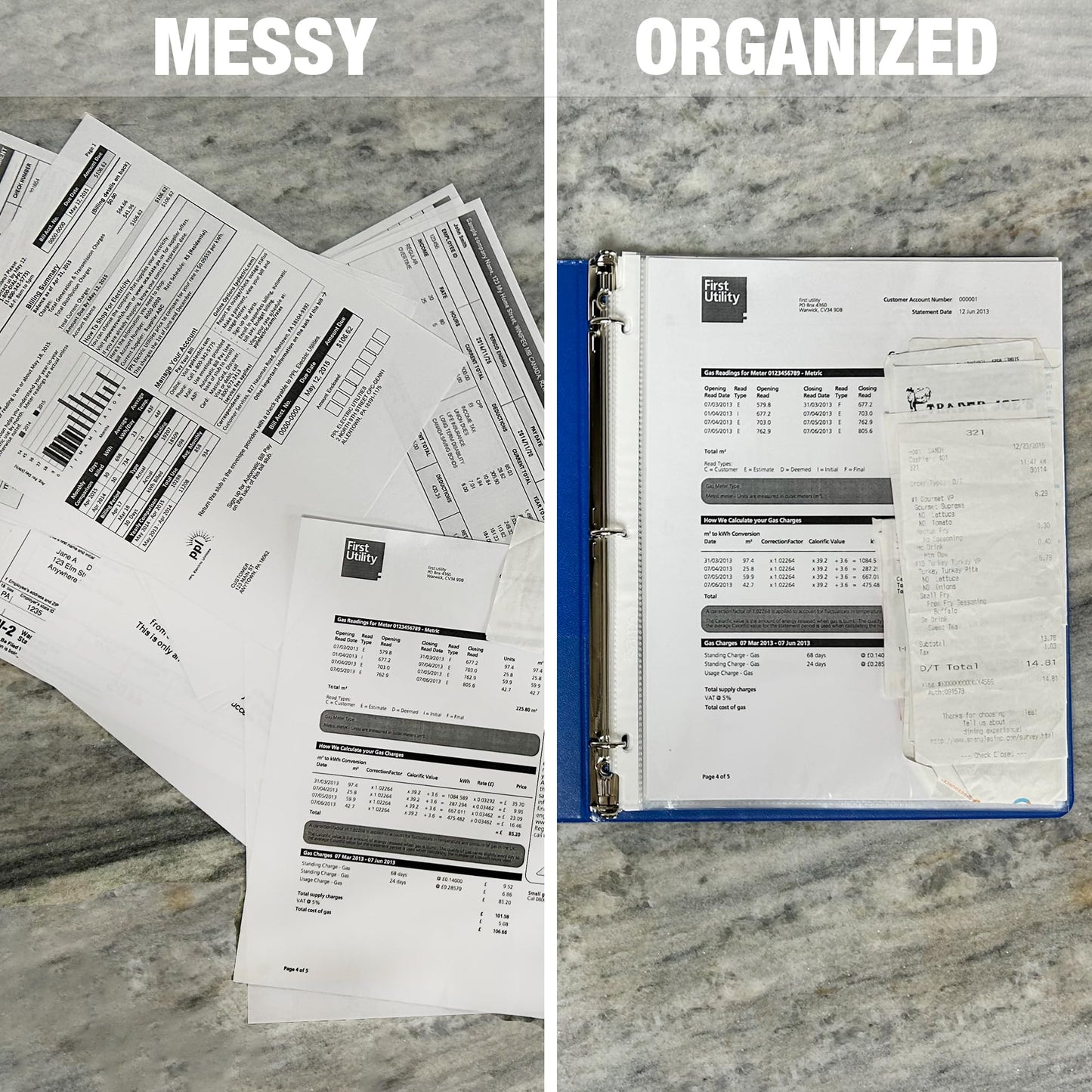 Samsill 500 Pack Heavy Duty Sheet Protectors, Non-Glare, 8.5x11 Inch Page Protectors for 3 Ring Binder, Letter Size Protectors Reinforced Holes, Non-Glare Document Sleeve, Top Loading, Acid Free