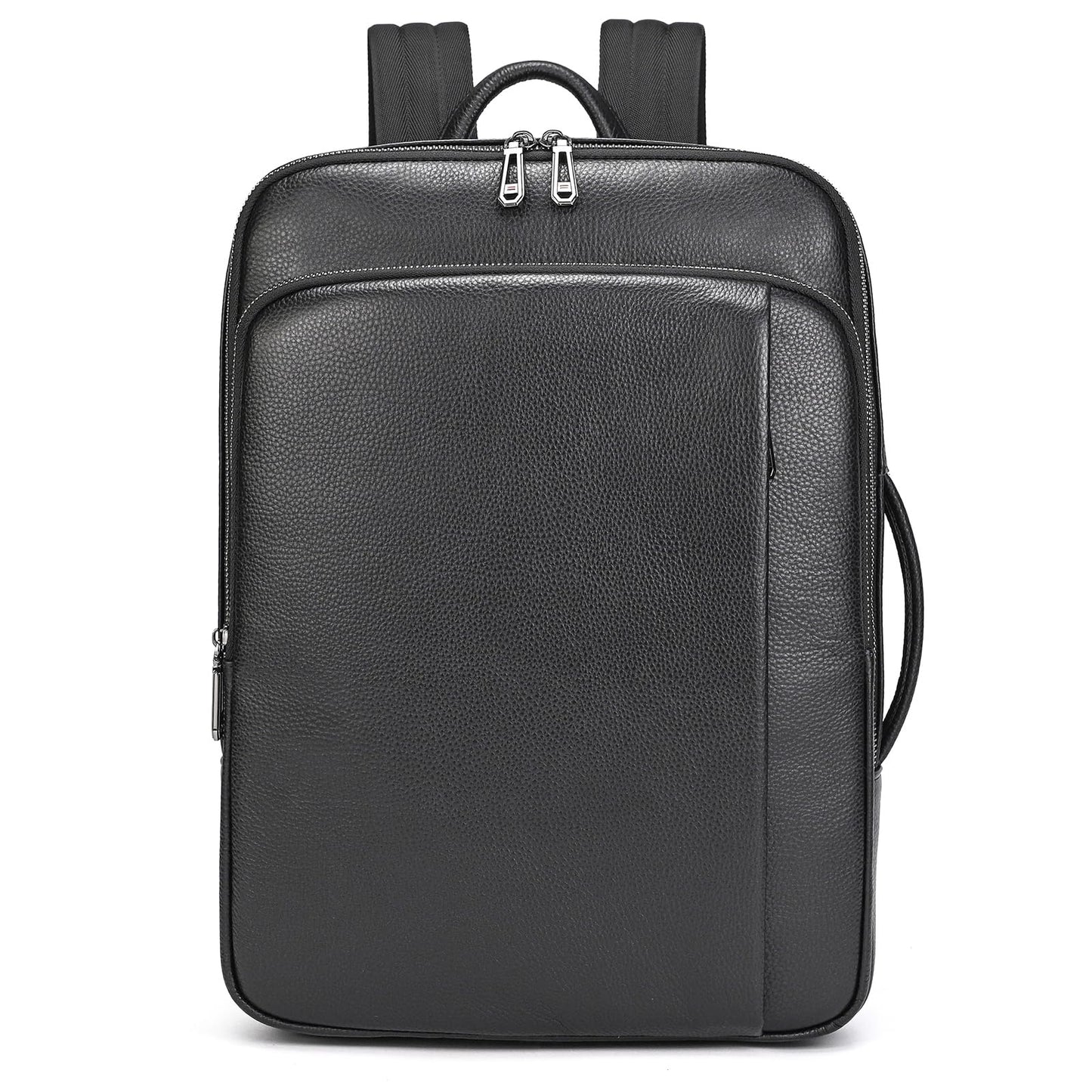 JulBean Laptop Leather Travel Backpack For Men Carry On Back Pack For Business Work computer Backpacks Fit 15.6" Laptop