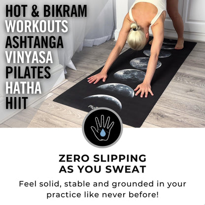 Plyopic All-In-One Hot Yoga Mat | Luxury Sweat-Grip Mat/Towel Combo | Non-Slip, Eco-Friendly Natural Rubber | Ideal for Yoga, Pilates, Bikram, Hot Yoga, Workout and Exercise
