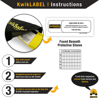 KwikSafety - Charlotte, NC - Gibbon Grip 3 ft [Combo] Safety Anchor Cross Arm Strap Beam Choker ANSI Fall Arrest System Web Pass Thru Double D Ring Anchorage Sling OSHA Protection