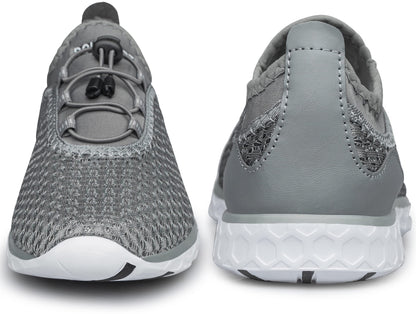 DOUSSPRT Men's Water Shoes Quick Drying Sports Aqua Shoes Dark Grey Size 11