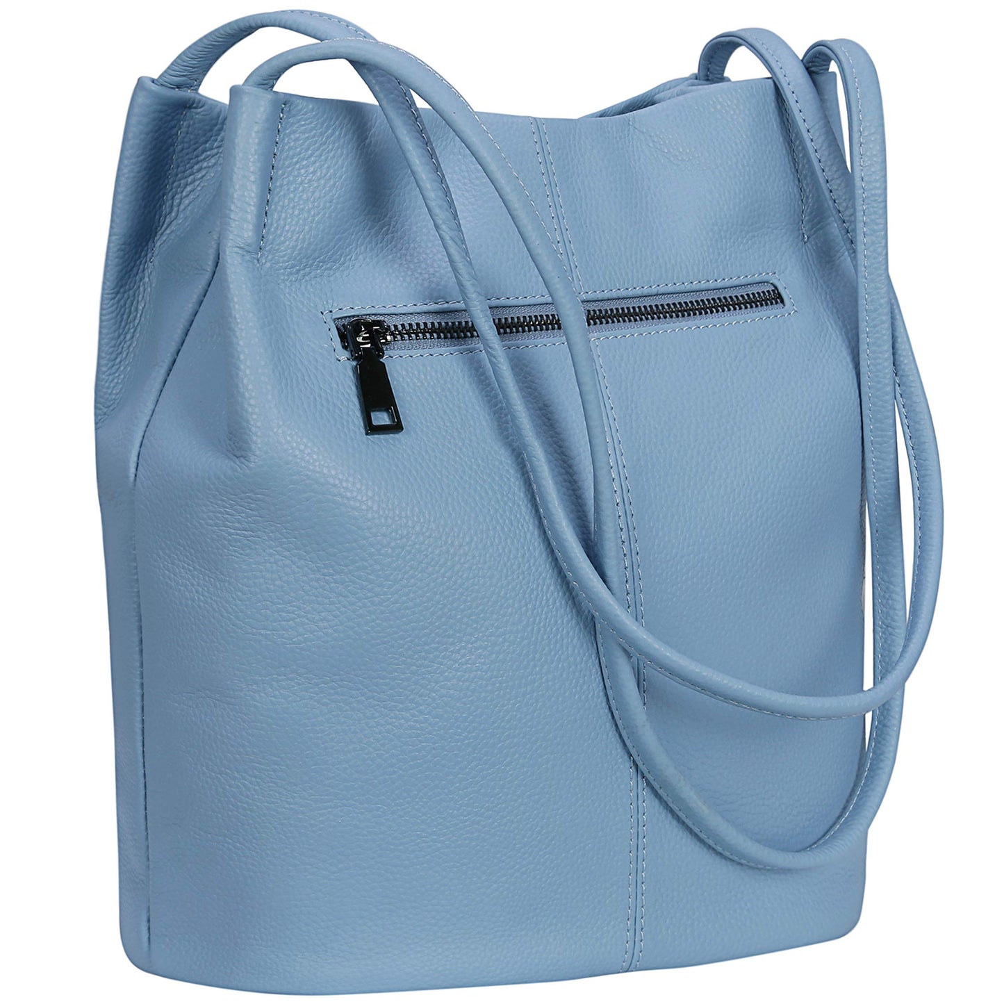 Iswee Large Purses for Women - Leather Tote, Shoulder, Handbags - Bucket, Satchel, Hobo - Ladies Purses and Hand Bags (Light Blue-Lichee)