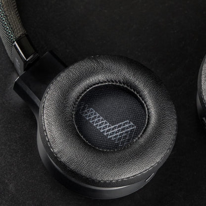 SOULWIT Replacement Ear Pads for JBL Live 400BT/Live 400 BT On-Ear Wireless Headphones, Live400 Earpads Cushions with Softer Protein Leather, Noise Isolation Foam - Black