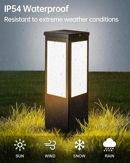 Outdoor Landscape Path Light E26 Bollard Lighting Fixture IP54 Waterproof Pathway Light with Stainless Steel Garden Floor Lamp Outdoor Walkway Lights for Lawn Courtyard Driveway Decoration