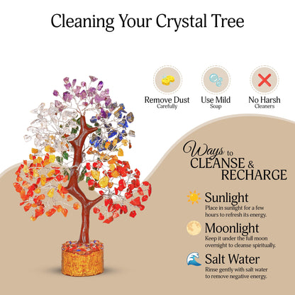 YATSKIA 7 Chakra Crystal Tree of Life, Gemstones and Crystals, Crystals Home Office Decor, Birthday Gifts for Women