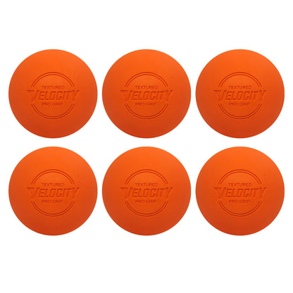 Velocity Pro Grip Lacrosse Balls - 6, 12, 18, 60 and 120 Packs - Certified for Youth, Club, High School, CLA, and College Game Play - Orange