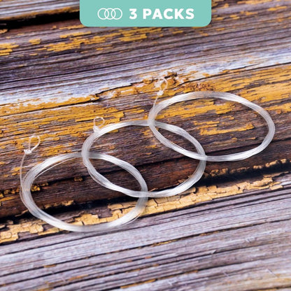 SF Pre-Tied Loop Heavy Butt Fly Fishing Bass Tapered Leader High Knot Strength Clear Nylon for Bass/Large Flies 3 Packs 9FT 10lb