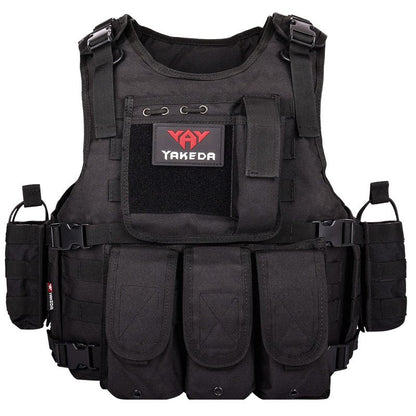 YAKEDA Outdoor Tactical Airsoft Vest Adjustable Fit Adult (CP)