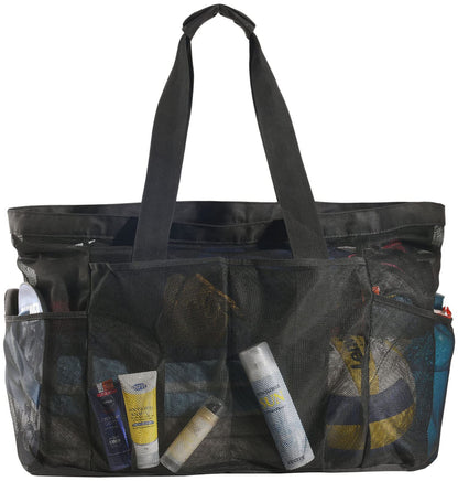 fiezkaa XX-Large Mesh Duffle Bag for Beach Pool Cruise Family Swimming Equipment with Zipper and Pockets/Sandproof/Extra Big Capacity
