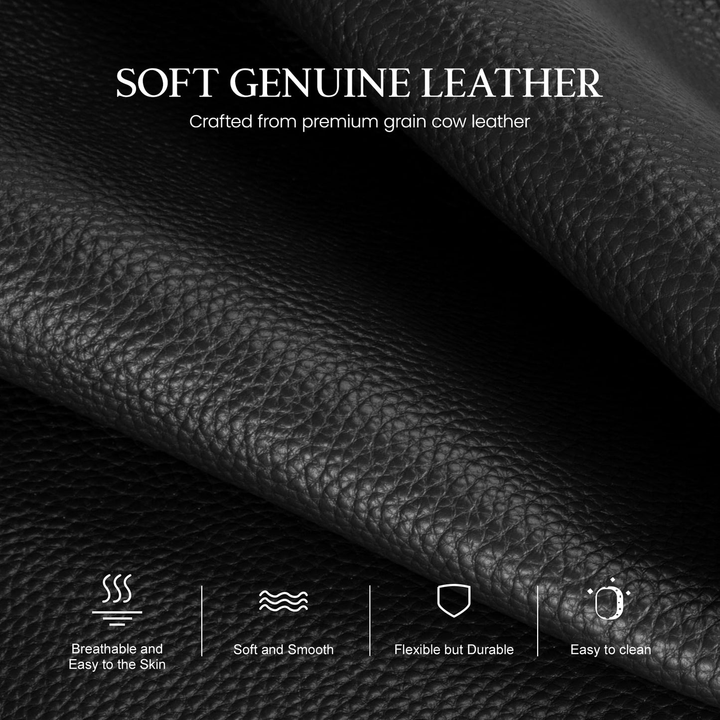 befen Black Crossbody Purses for Women Embossed Genuine Leather Small Handbag with RFID Blocking Anti-Theft Cross Body Bags for Daily Travel