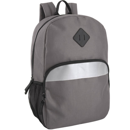 Trail maker Bulk Kids Reflective Backpack Wholesale 24 Pack Backpacks with Side Pockets, Padded (10 Colors Pack)