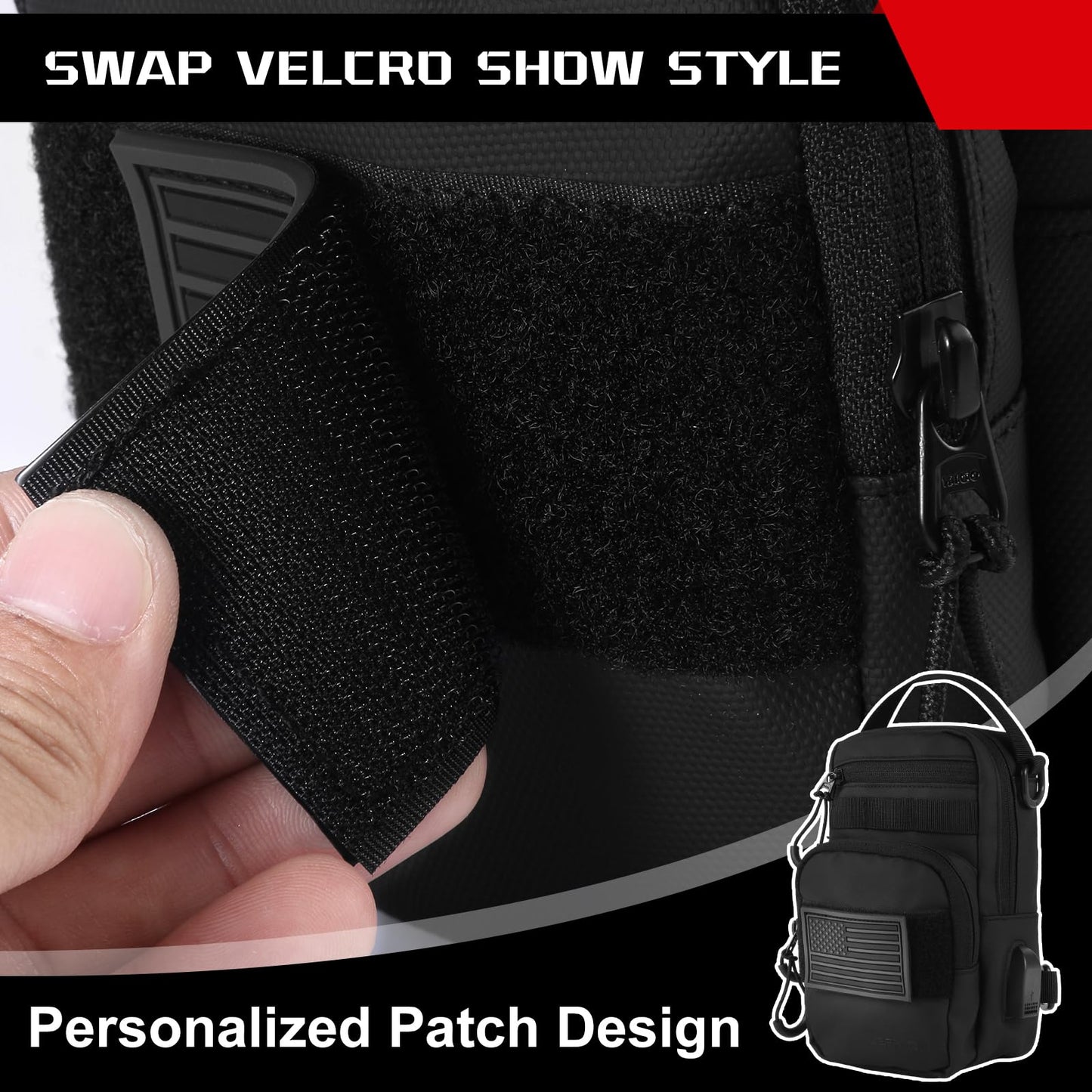 LEPHYON Magnetic Gym Bag, Small Gym Bag for Men & Women, Crossbody Sling Bags with Strong Magnets, USB Charging Port, Multi-Carry Design, Perfect for Travel Workout Sports, Best Gift for Fitness Lover