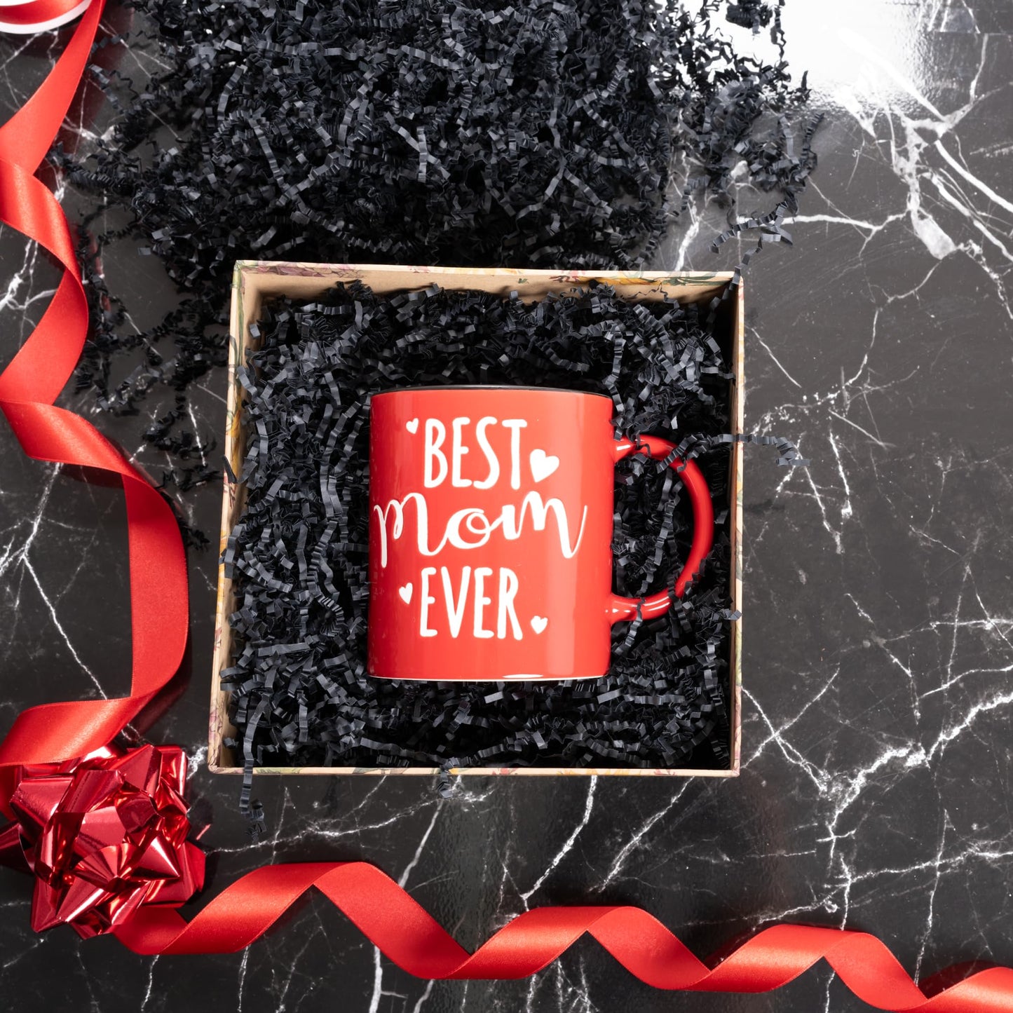 mxxkms 2.2 lbs Bulk Black Crinkle Paper Filler | Vibrant Shredded Paper for Gift Baskets, Boxes & Packaging | Elegant Filler for Christmas, Halloween, Birthdays & All Gift Occasions