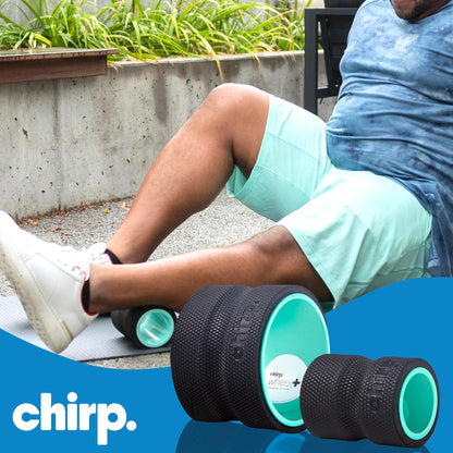 Chirp Wheel Foam Roller – Targeted Back & Neck Relief, Lumbar Spine Stretcher, Spinal Decompression Back Stretcher, Massage Roller with Density Foam for Physical Therapy, Supports 500lbs, 2-Inch Mint