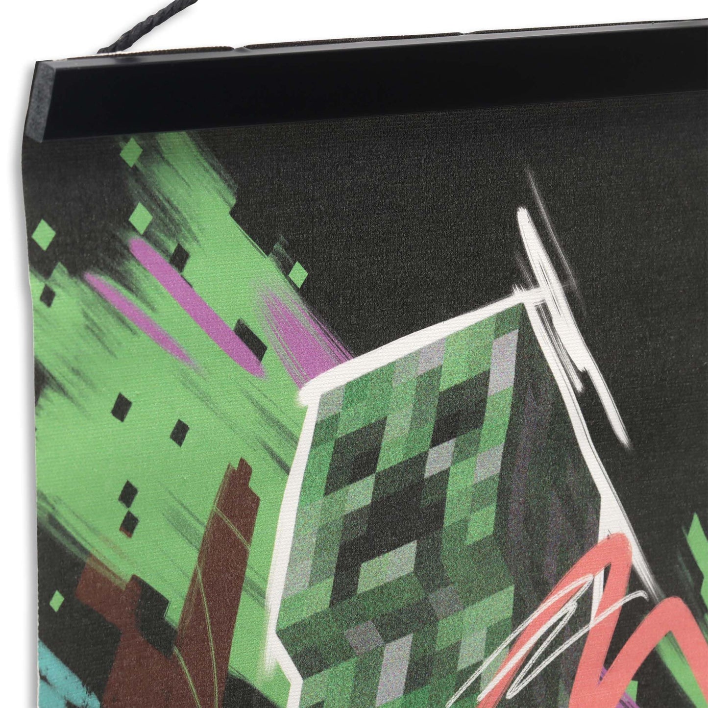 Open Road Brands Minecraft Creeper Hanging Canvas Banner - Fun Minecraft Wall Decor for Bedroom or Game Room