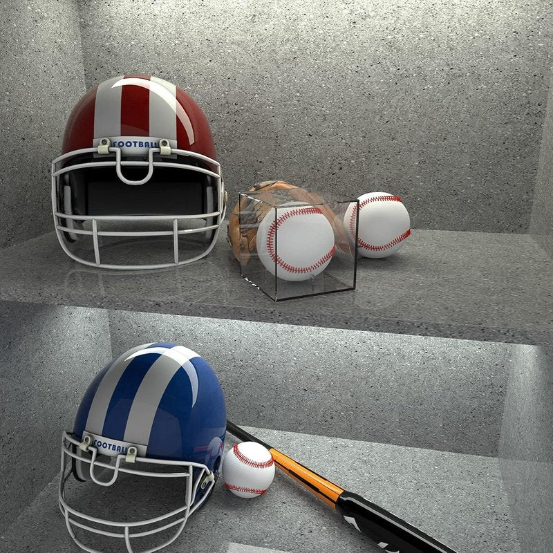 Baseball Display Case - 8 Pack UV Protected Acrylic Cube for Autographed Balls | Clear Memorabilia Showcase