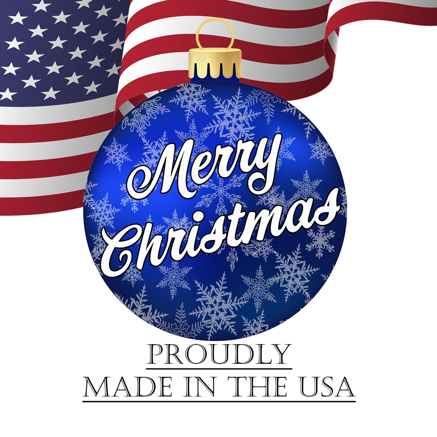 Rogue River Tactical Merry Christmas Classic Yard Sign Home Decor Lawn Decoration With Stakes, Blue Ornament