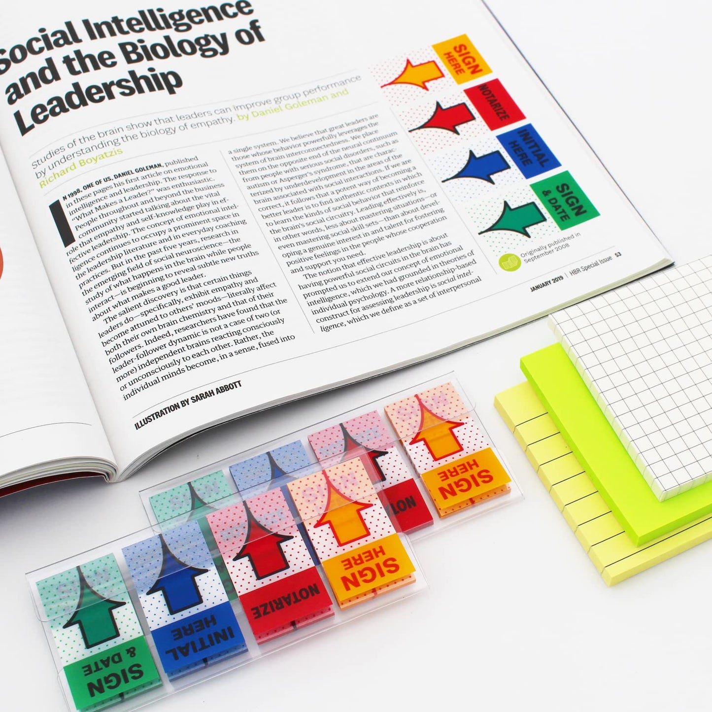 Message Flags Assorted Color, "Sign Here"/"Notarize"/"Initial Here"/"Sign and Date", 800 Pages Total, 0.98 x 1.77 Inch Wide, Easy to Post, 4 On-The-Go Dispensers/Pack