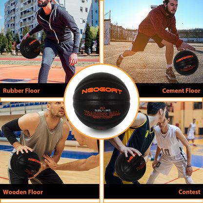 NEOGOAT 3LBS 29.5" Weighted Basketball Size 7 Heavy Basketball Training Equipment for in& Outdoor Improving Handling Dribbling, Passing&Rebounding Skills Weighted Training(Deflated)