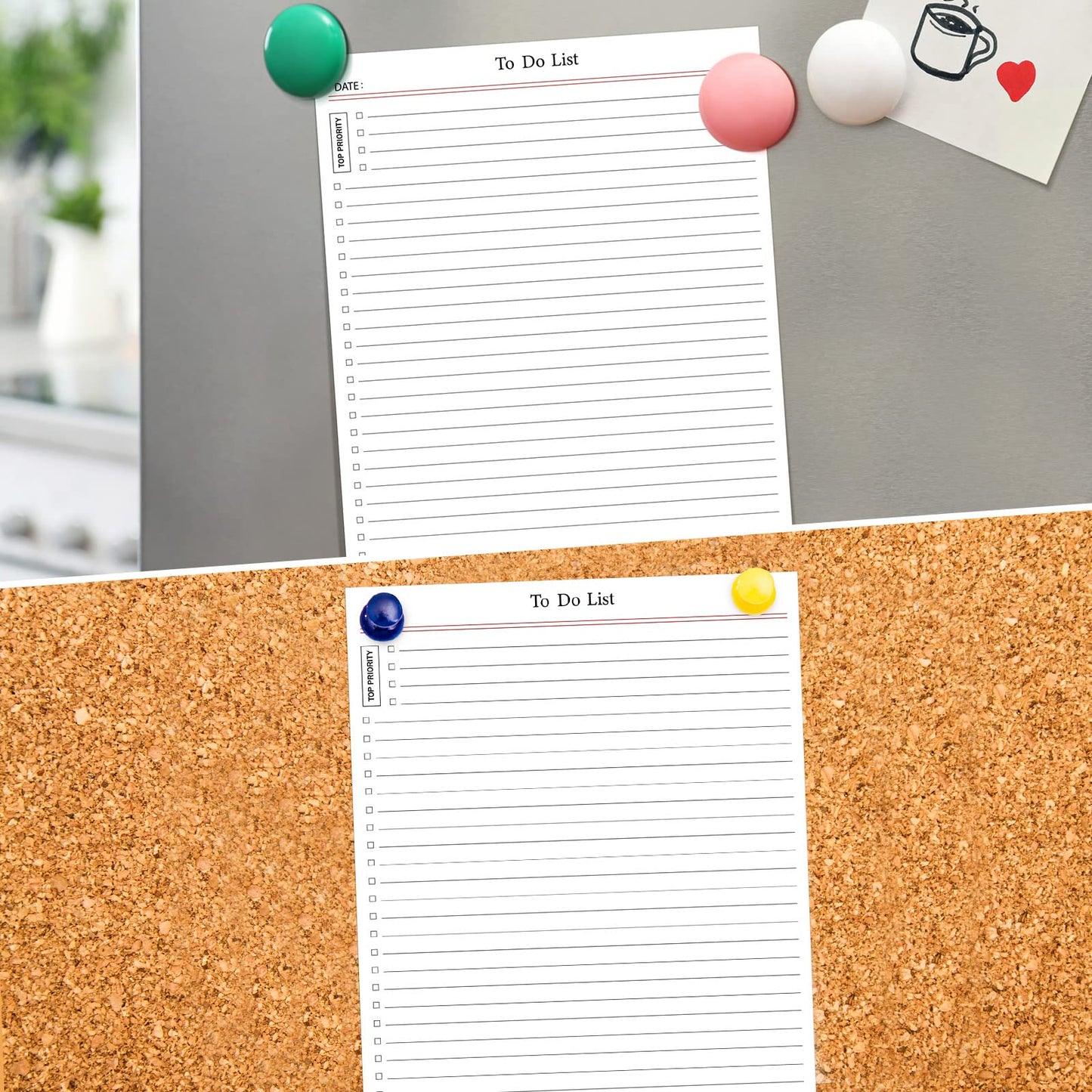 Spakon 300 Sheets Daily to Do List Notepad Notebook Library Card to Do Planner Checklist Memo Writing Pad Schedule Reminder Office Homework Planner for Task, 6" x 8(Classic,White)