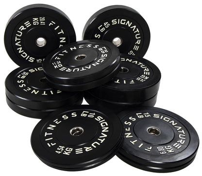 Fitvids 2" Olympic Bumper Plate Weight Plates with Steel Hub, 35LB, Pair