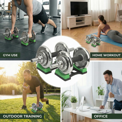 Oumefar 1 Pair Dumbbell Rack Mat Stand Holder ABS Plastic NonSlip Floor Protection Fitness Equipment For Home Gym Workout Storage 60KG Bearing