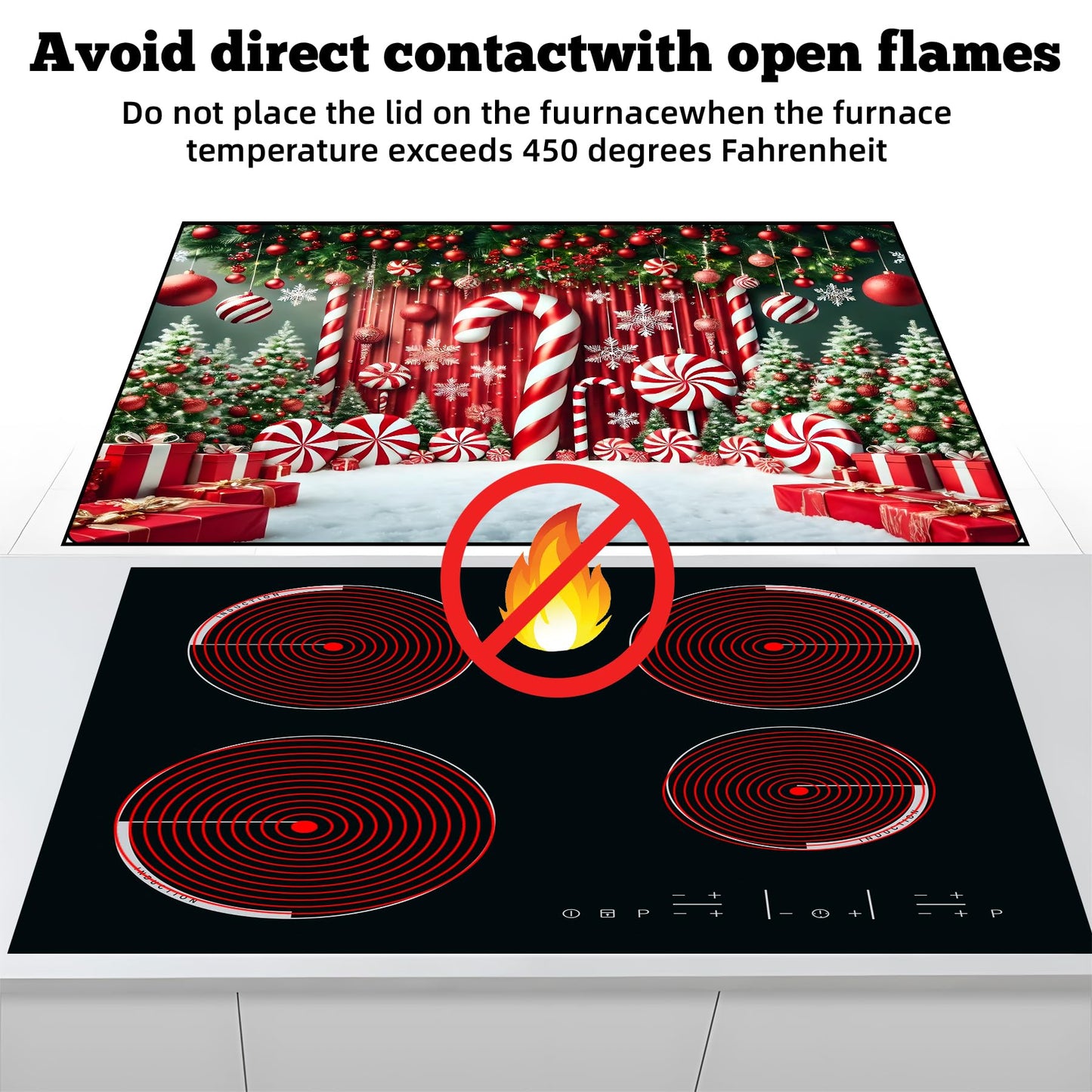 Stove Top Cover for Electric Stove: 28''×20'' Stove Cover Elevate Your Kitchen Reliable Heat Protection,Non-Slip Kitchen Decor (MAI-H2411249)