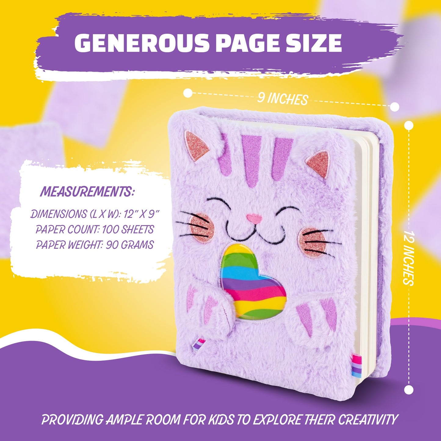 VOTUM Sketch Book: Personalized Artist Sketchbook: Sketching, Drawing and Creative Doodling. Notebook and Sketchbook to Draw and Journal with Stickers and Pens (Cat)