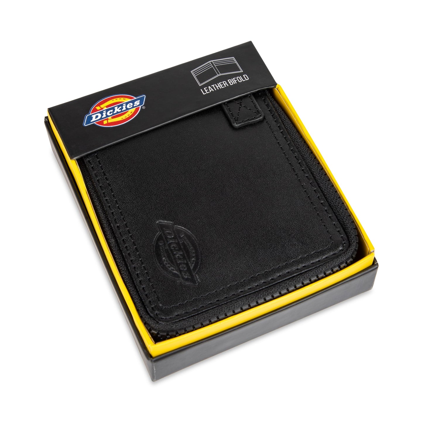Dickies Mens RFID Everyday Leather Bifold Chain Wallet, Black, One Size