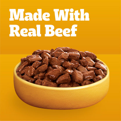 Pedigree High Protein Adult Soft Wet Dog Beef & Pork Tenderloin, 3.5 oz. Pouches, 16 Count