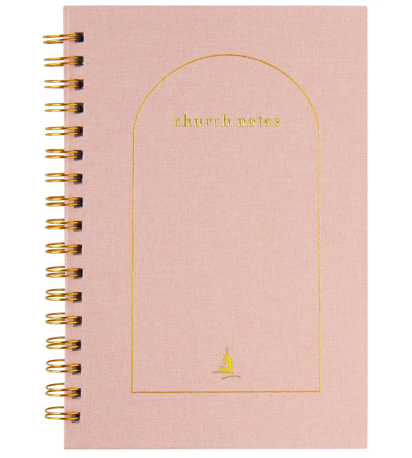 Church Notes Journal - Sermon Notes Christian Notebook - Bible Study Journal Original Linen Hardcover Guilded Notebook for Note Taking, Spiritual Growth - Bible Study Supplies Gift for Women and Men