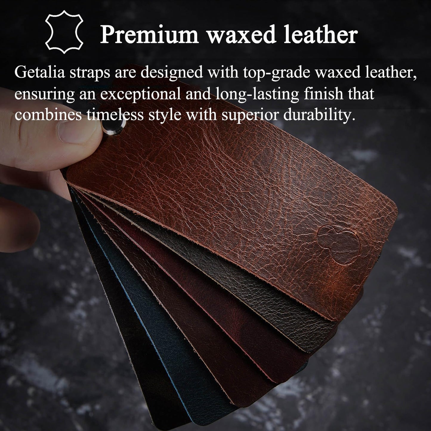 Getalia leather Watch Band Foldover Clasp Retro Oil wax Genuine Leather,18mm 19mm 20mm 21mm 22mm Quick Release Replacement Watch Straps for Men and Women (Brown Band Width-20mm)